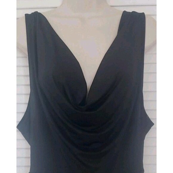 NEW FREE PEOPLE INTIMATELY WHEN AND WHERE COWL NECK BODYSUIT BLACK LARGE - Picture 3 of 8
